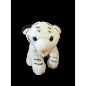 Wild‎ republic white tiger baby plush stuffed animal toy 4" blue eyes